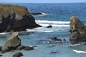 #1824 - Walk Along the Rocky Shore