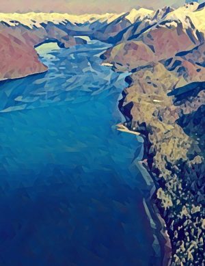 Flying along Icy Strait, one gets a direct line of sight up Excursion Inlet.